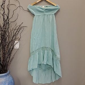 O'Neill mint strapless backless hi low sundress